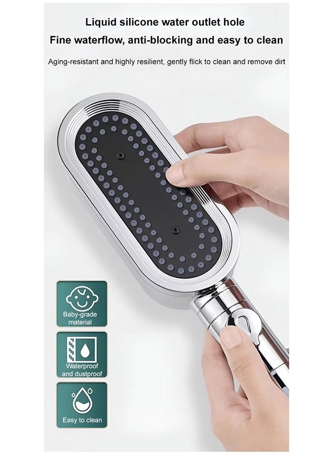 New 3 In 1 High Pressure Shower Head With Filter Handheld Adjustable Button 3 Modes Shower Water Saving Bathroom Accessories - Image 3