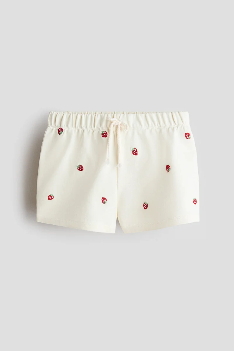 H&M Embroidered sweatshorts