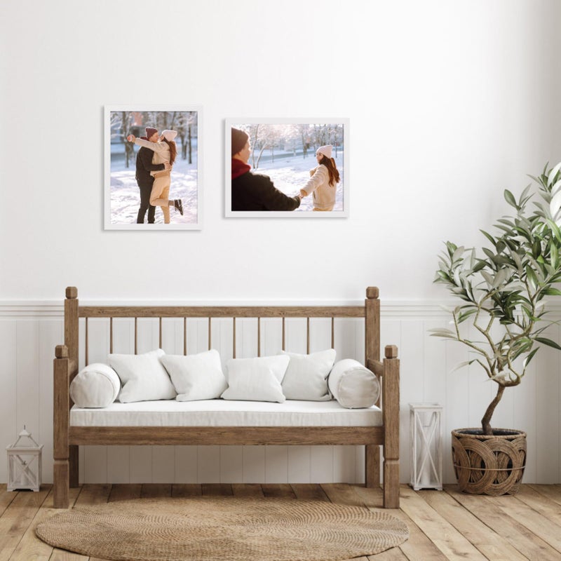 PHAREGE 5 Openings 4x6 Picture Frame Collage White 4 Pack, 11x14 Poster Frame set of 4, Display Family Wedding Photos Horizontal or Vertical on The Wall - Image 5