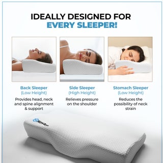 Nova pro Memory Foam Neck Pillows for sleeping | Cervical Pillows for sleeping | orthopedic pillow for shoulder, Neck Pain and Snoring | Side,Back and Stomach Sleepers - view 3