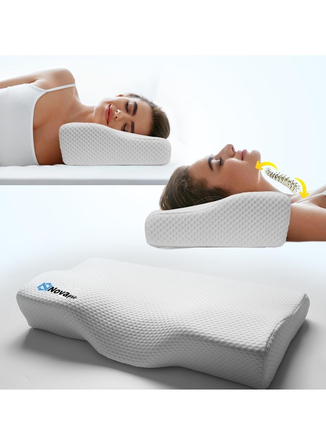 Novapro Nova pro Memory Foam Neck Pillows for sleeping Cervical
