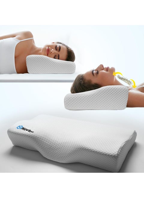 Nova pro Memory Foam Neck Pillows for sleeping | Cervical Pillows for sleeping | orthopedic pillow for shoulder, Neck Pain and Snoring | Side,Back and Stomach Sleepers