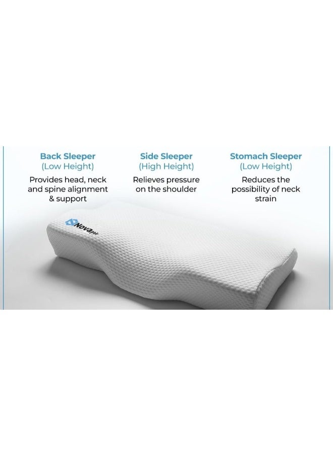 Novapro - Nova pro Memory Foam Neck Pillows for sleeping | Cervical Pillows for sleeping | orthopedic pillow for shoulder, Neck Pain and Snoring | Side,Back and Stomach Sleepers - Image 1