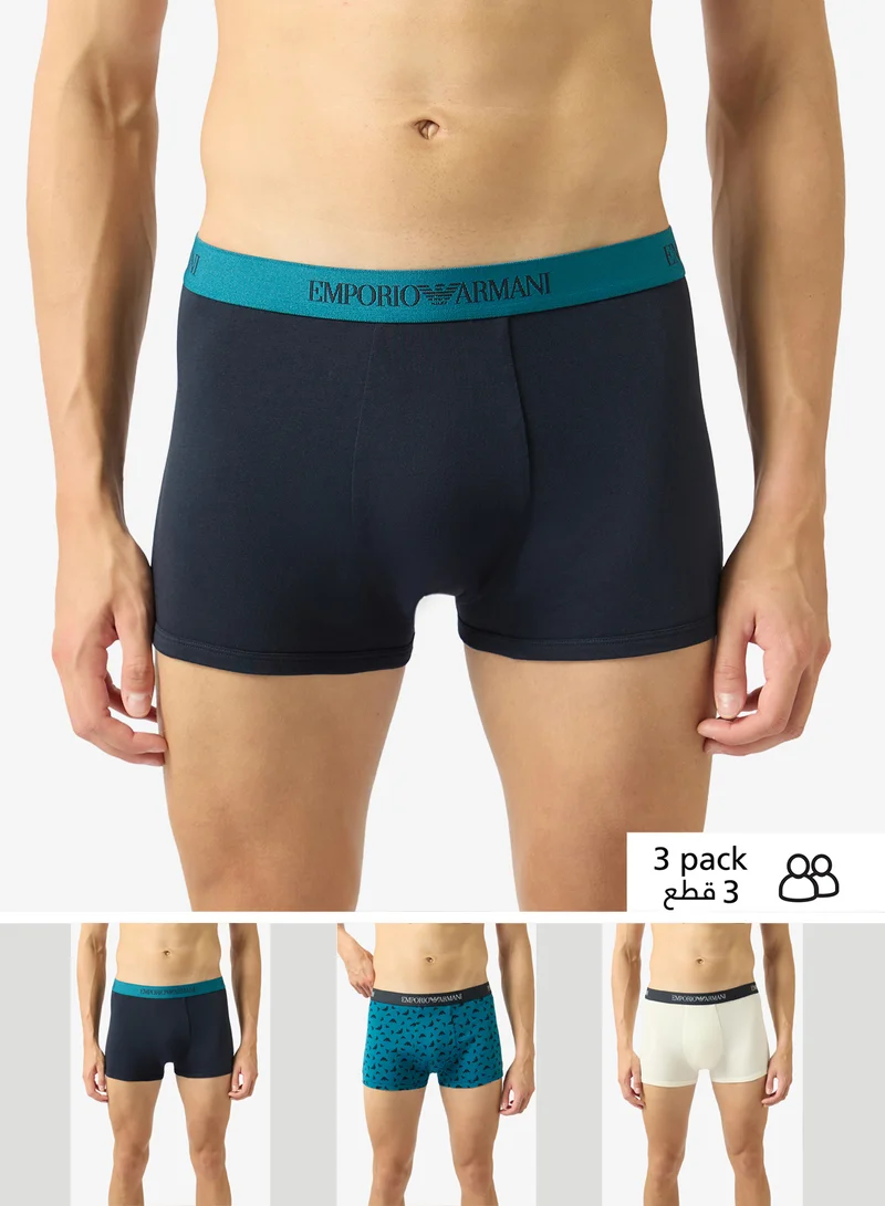 امبوريو ارماني 3 Pack Of Logo Boxers