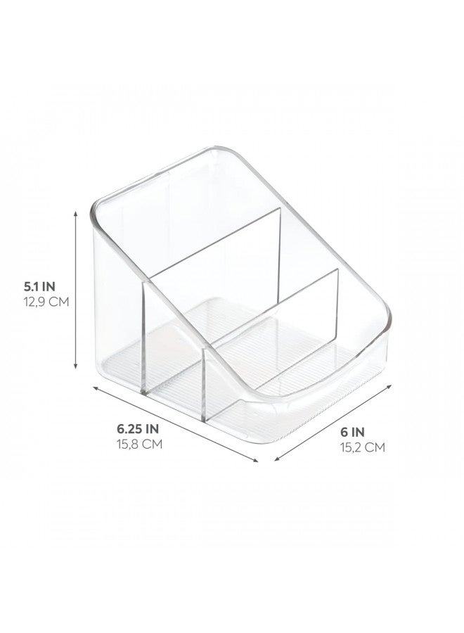 IDesign منظم حزم من بلاستيك خالي من BPA من iDesign Linus - 6.25" × 5.75" × 5"، شفاف - Image 2