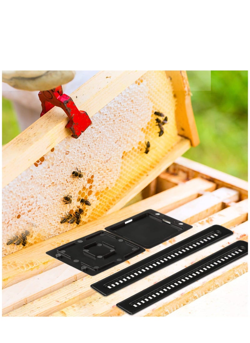 Y&D 20 Pieces Beehive Beetle Trap Beekeeping Collector 2 Shape Plastic Hive Blaster Traps for Bee Hives Beekeeper Supplies Pollen Patties Tools  - Image 2