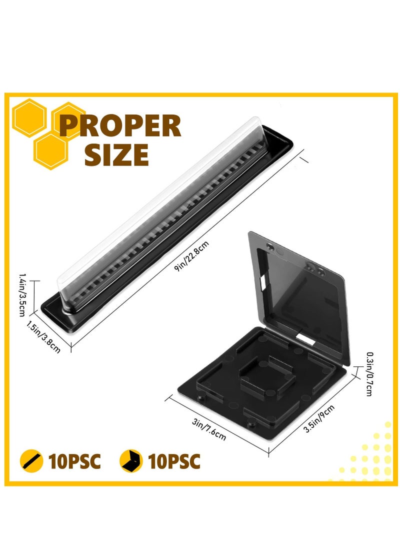Y&D 20 Pieces Beehive Beetle Trap Beekeeping Collector 2 Shape Plastic Hive Blaster Traps for Bee Hives Beekeeper Supplies Pollen Patties Tools  - Image 5
