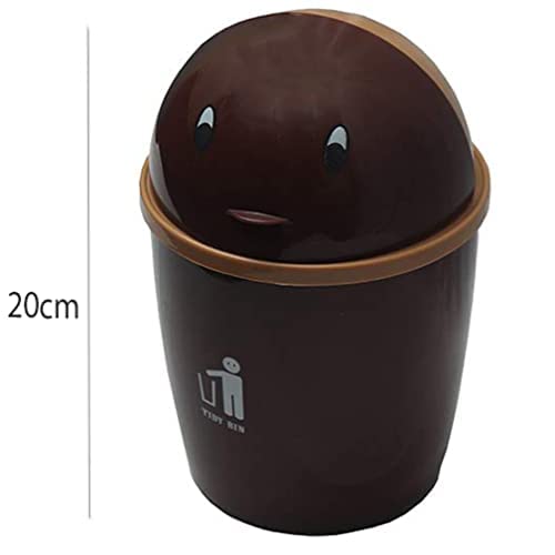 PUTHAK Mini Plastic Desktop Trash Can Home Table Dustbin Storage Bucket With Lid 2 LitrePack Of 2 - Image 3