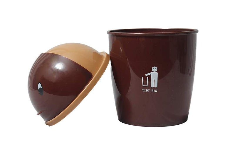 PUTHAK Mini Plastic Desktop Trash Can Home Table Dustbin Storage Bucket With Lid 2 LitrePack Of 2 - Image 4