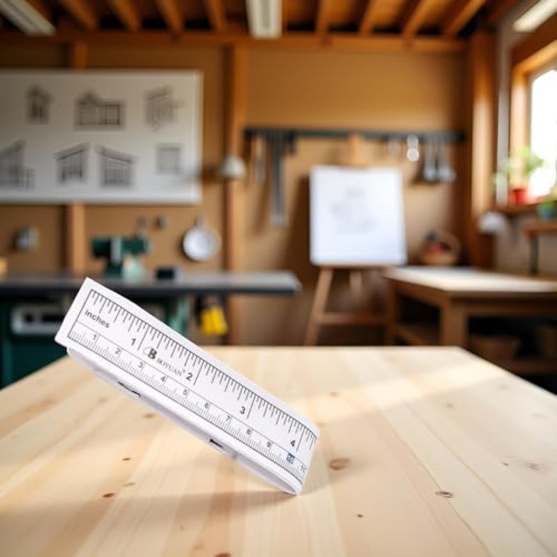 قطعة واحدة من شريط قياس ذاتي اللصق مقاس 91.44 سم، عصا مزدوجة المقياس على مسطرة طاولة العمل، شريط قياس لاصق ومقشر لمقعد العمل، طاولة المنشار، أدوات قياس طاولة الرسم والتخطيط - Image 5