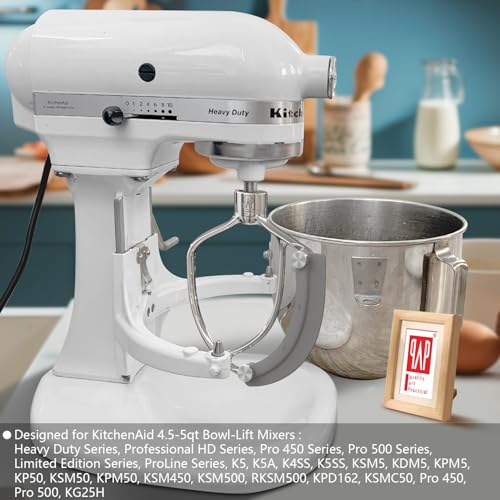 qAp quality art Practical Flex Edge Beater Pro FEB5HD for KitchenAid 5QT Bowl-Lift Stand Mixers - Stainless Steel Flat Beater with Replaceable Silicone Edges. - Image 2