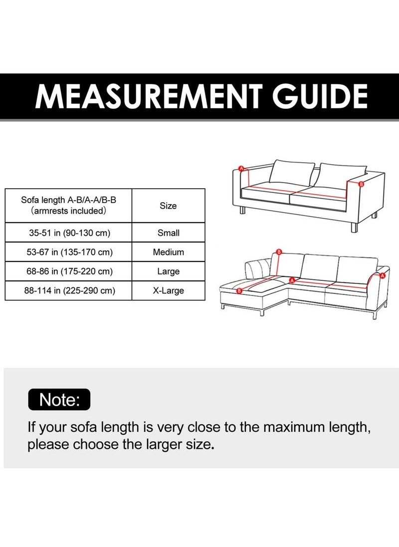 Generic - Stretch Sofa Cover, Anti-Slip Couch Slipcovers, Elastic Furniture Protector for Armchair/Couch Soft Fabric Settee Covers Couch Cover with 1 Cushion Cover (Medium, Lines) - Image 1