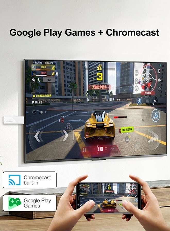 H96 Max Mini TV Stick Android14 Quad Core Wifi6 BT5.0 4K@60fps ATV Launcher Google Voice Assistant Media Player AI TV Stick,Set Top TV Box(2GB + 16GB) - Image 3