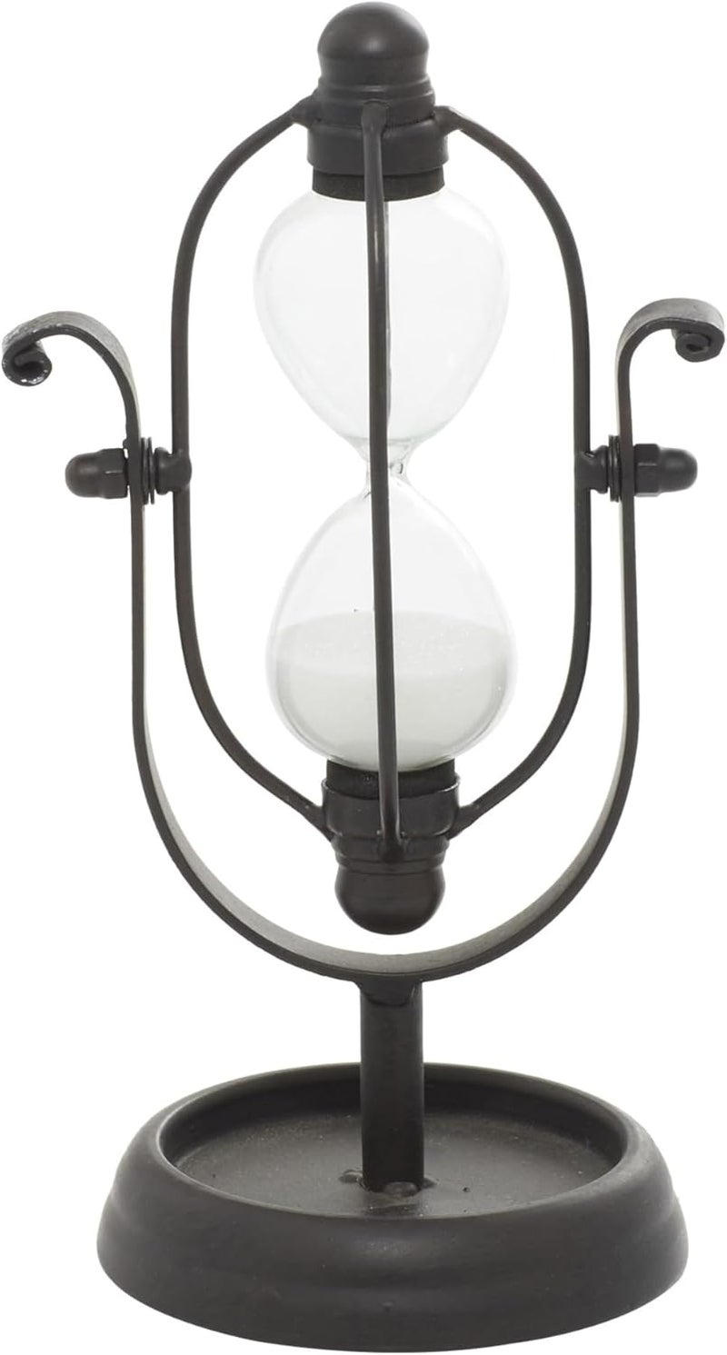 Deco 79 Traditional Metal Solid Timer, 4" x 4" x 8", Black - Image 1