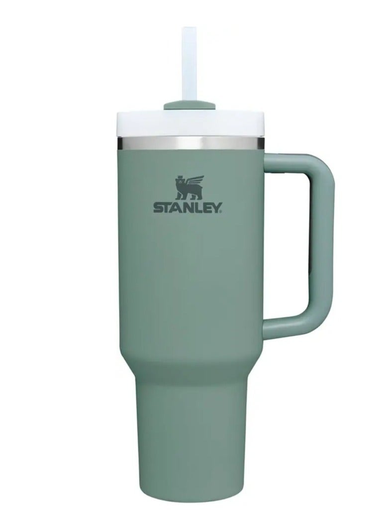 Stanley Stanley cup H2.0 Stainless Steel with Lid and Straw for Water Iced Tea,Coffee and Smoothie,Shale,40 oz - Image 1