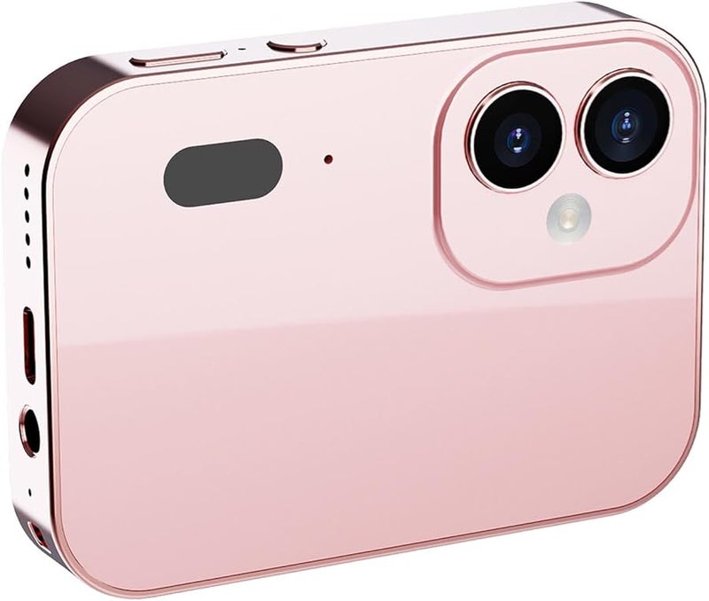 Asixxsix كاميرا رقمية بدقة 4K UHD تكبير 16X تركيز تلقائي شاشة تعمل باللمس 3 بوصة كاميرا فيديو مدونة للمبتدئين باللون الوردي - Image 1