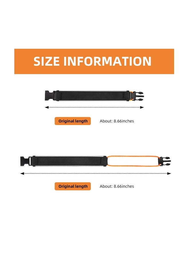Generic Bike Pants Strap, Cycling Reflective Ankle Bands Adjustable Pant, Leg Straps for Biking, Cuff Wrist Ankle Bands Backpack Strap for Running, Walking, Jogging, Strap Safety Cycling (2 PCS)  - Image 5