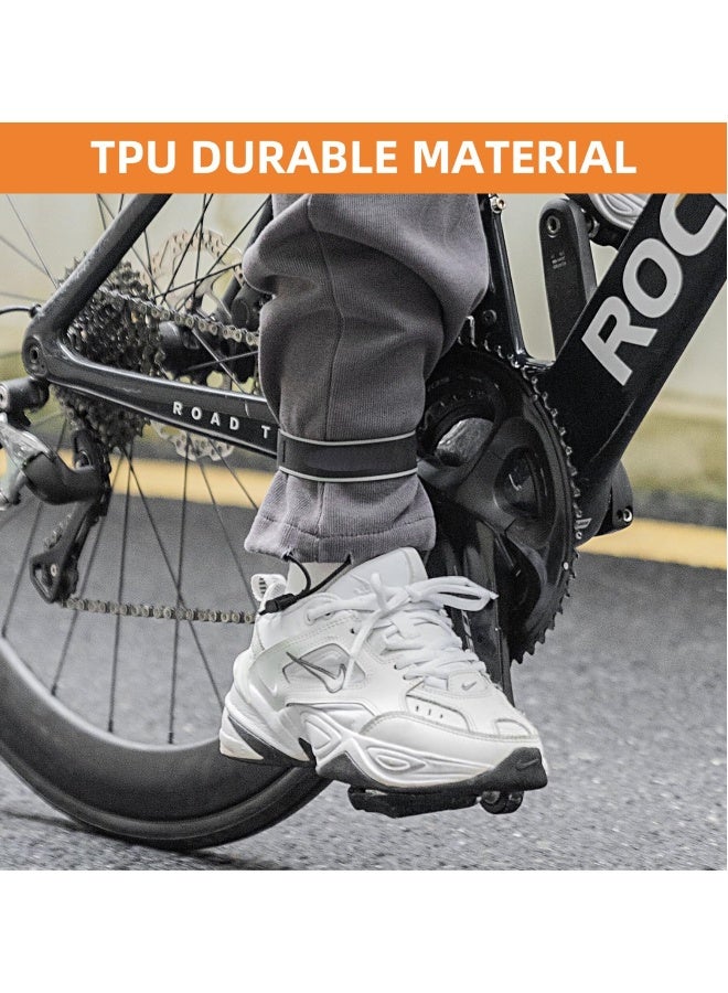 Generic Bike Pants Strap, Cycling Reflective Ankle Bands Adjustable Pant, Leg Straps for Biking, Cuff Wrist Ankle Bands Backpack Strap for Running, Walking, Jogging, Strap Safety Cycling (2 PCS)  - Image 3