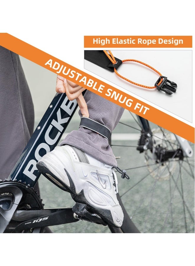 Generic Bike Pants Strap, Cycling Reflective Ankle Bands Adjustable Pant, Leg Straps for Biking, Cuff Wrist Ankle Bands Backpack Strap for Running, Walking, Jogging, Strap Safety Cycling (2 PCS)  - Image 2