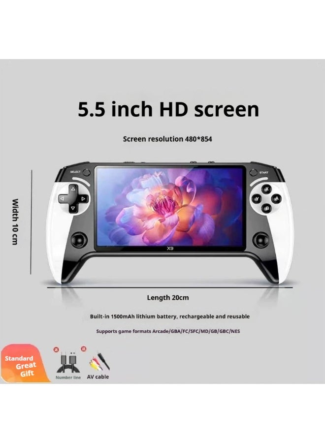 Western Mountains X9 5.5-Inch Handheld Game Console - Retro Video Game Player with 10+ Emulators & HD Eye-Protection Screen - Image 4