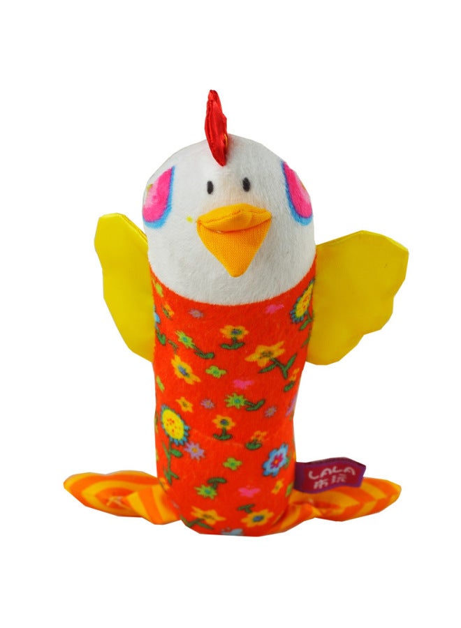 Lala Cute Cloth Doll Baby Rattle Animal Toy Color Printing Hand Toy For Infants-Color:Flower Hen Rocker - Image 1