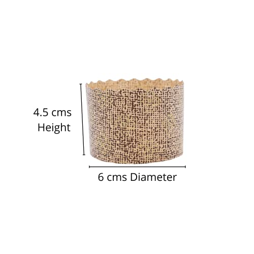 Esslly Ecopack Muffin Paper Cup | Disposable Baking Cup Mould | Set of 50 | 60g Capacity | Brown (6 x 4.5 cm) | Greaseproof, Oven-Safe, Microwave-Safe, and Freezer-Safe. - Image 3