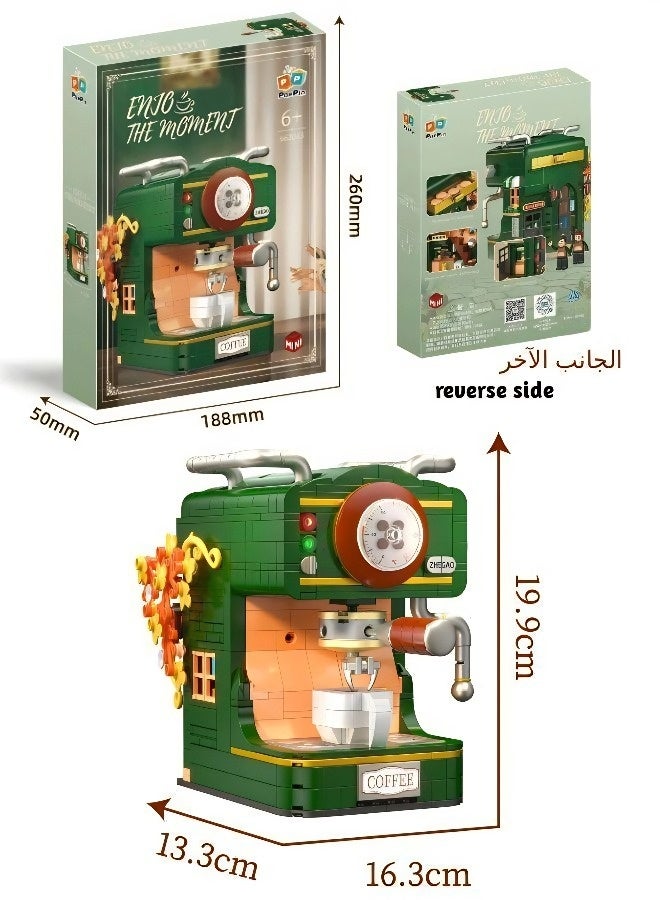 618-piece Retro European Street Scene Cafe Building Block Set | Cube Puzzle Assembly Building Model, Perfect for Holiday and Birthday Gifts for Adults and Children, Includes Instructions and Tools - Image 2