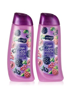 Hobby Fresh Care Shower Gel Body Wash Refreshing Fruits For Daily Germ Protection 500ml Pack Of 2 