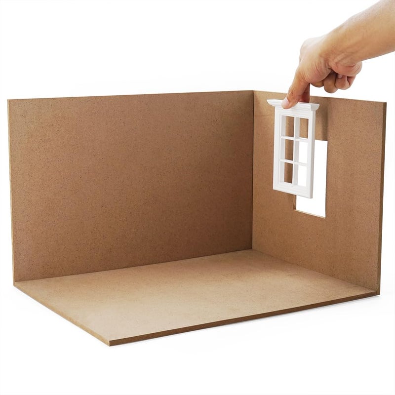 Odoria Dollhouse Room Box Miniature 112 Scale Display Shadow Box Unfinished Construction for Diorama Craft Building Mini Wooden Furniture for Doll Figure Model DIY - Image 3