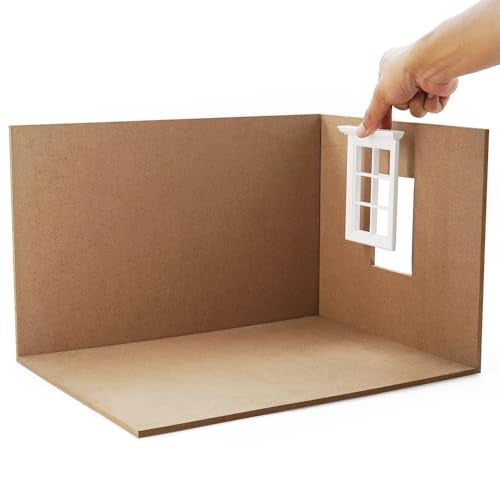 Odoria Dollhouse Room Box Miniature 112 Scale Display Shadow Box Unfinished Construction for Diorama Craft Building Mini Wooden Furniture for Doll Figure Model DIY - Image 1