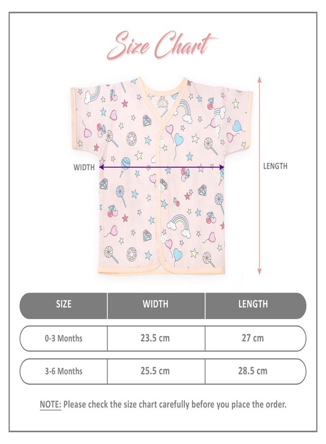 CUTE LANDINGS أطقم ملابس حديثي الولادة القطنية الناعمة للجنسين من كيوت لاندينغز - سترة فضفاضة بأكمام قصيرة وملابس داخلية/جابلاس ولانغوت/حفاضات (أكمام نصفية ومجموعة حفاضات، 0-3 أشهر)، متعددة الألوان - Image 2