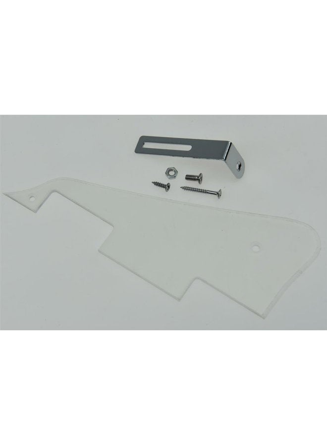 KAISH Clear Transparent LP Guitar Pickguard with Chrome Bracket for Epi Les Paul - Image 1