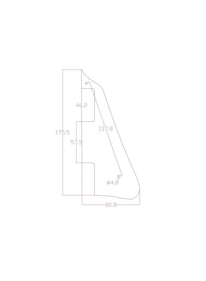 KAISH Clear Transparent LP Guitar Pickguard with Chrome Bracket for Epi Les Paul - Image 3