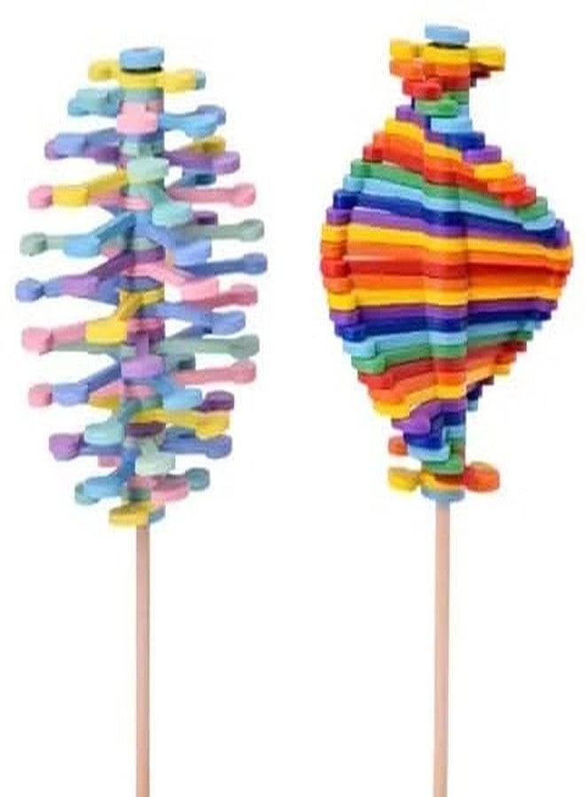 JAGMOOLYA Products Rotary Lollipop Spring Sequence Spinning Magic Wand Multicolor Rotating Lollipop for Birthday Decoation Office Decoration (Pack of 1) - Image 1