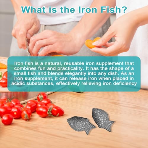 Buhobha Iron Fish Cooking Tool, Natural Cooking Tool to Add Iron to Food & Water, Safe & Effective Aid for Vegans, Athletes, Pregnant Women and Children (Silver 2Pack) - Image 2