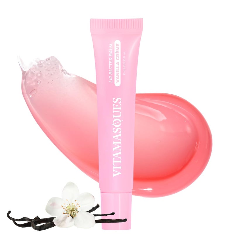 Vitamasques Lip Butter Balm Vanilla Creme, Korean Lip Balm - Peptide Lip Treatment - Lip Balm Hydrating - Light Tinted Lip balm - Made in Korea - 0.33 fl.oz - Image 1