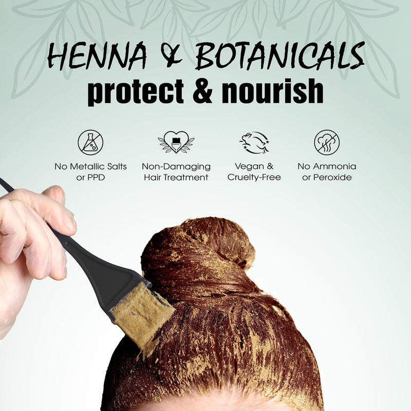 Light Mountain Henna Hair Color & Conditioner, Color the Gray - Chestnut Hair Dye for Men/Women, Chemical-Free Semi-Permanent Hair Color for White, Gray, Blonde, or Highlighted Hair, 7 Oz - Image 3