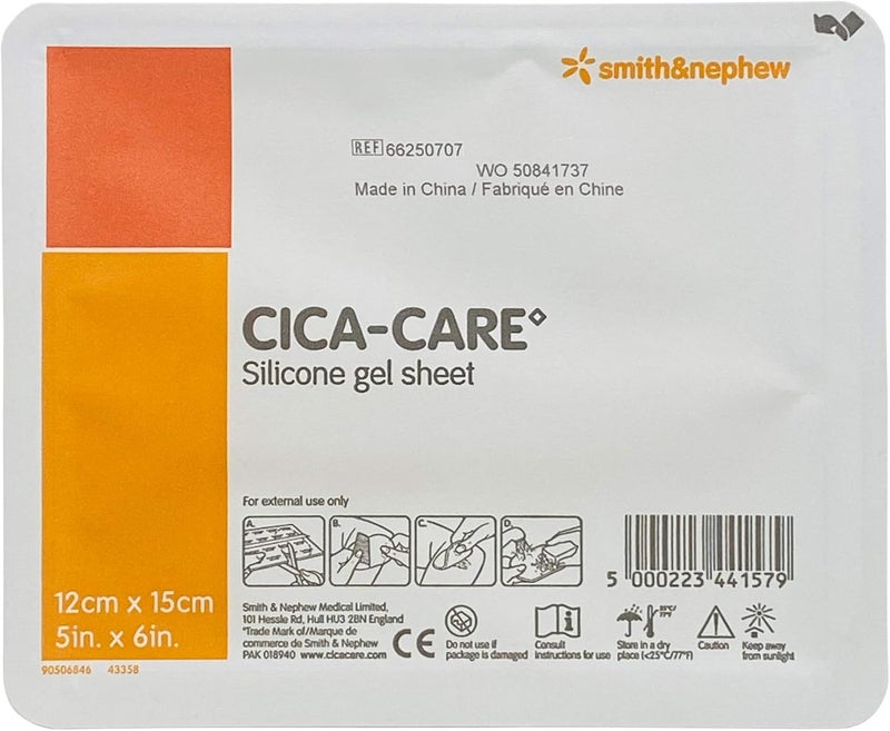 Cica-Care Silicone Gel Adhesive Sheet - 5" x 6"