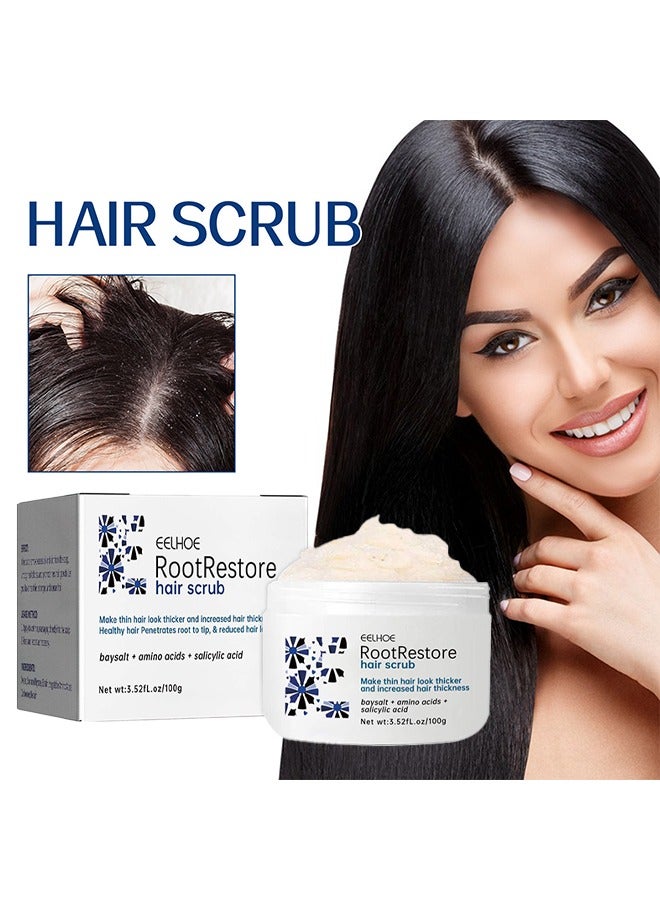 إيلهو مقشر الشعر لاستعادة الجذور ، مقشر فروة الرأس ، علاج حكة قشرة الرأس ، مقشر للتخلص من السموم للشعر ، مقشر خال من الكبريتات يهدئ فروة الرأس الجافة والمتقشرة والحكة ويزيل التراكم 100 جرام - Image 1