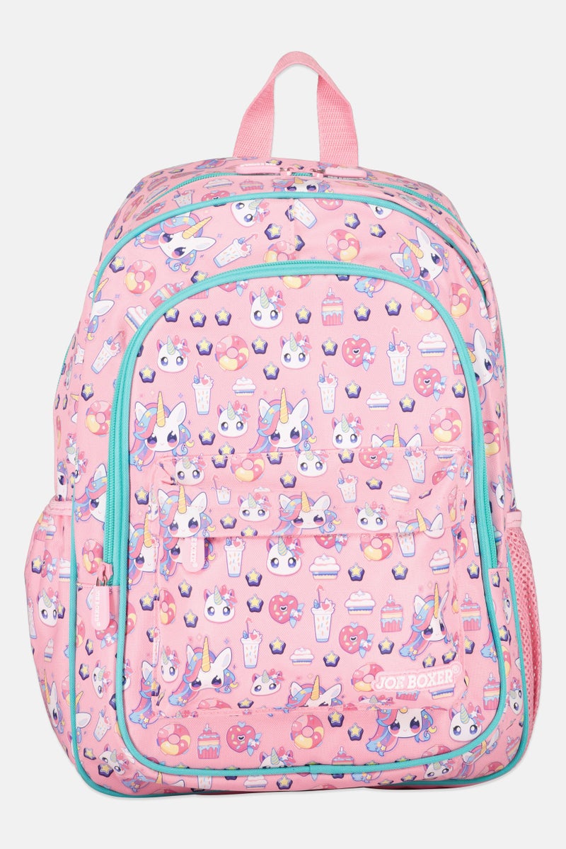 Joe Boxer Kids Girl Graphic Print Backpack, Multucolor - Image 1