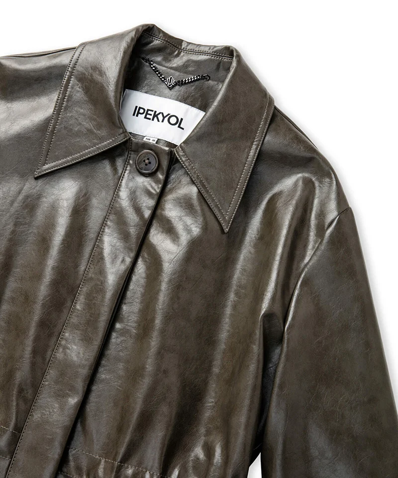 ابيكول Leather-Effect Coat