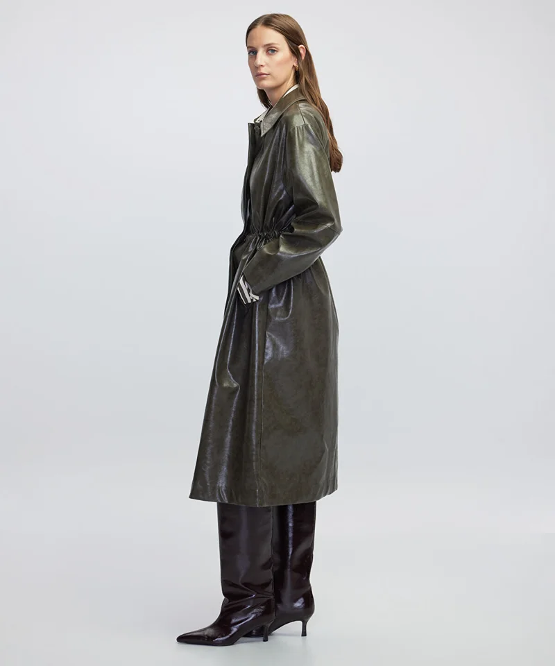 ابيكول Leather-Effect Coat