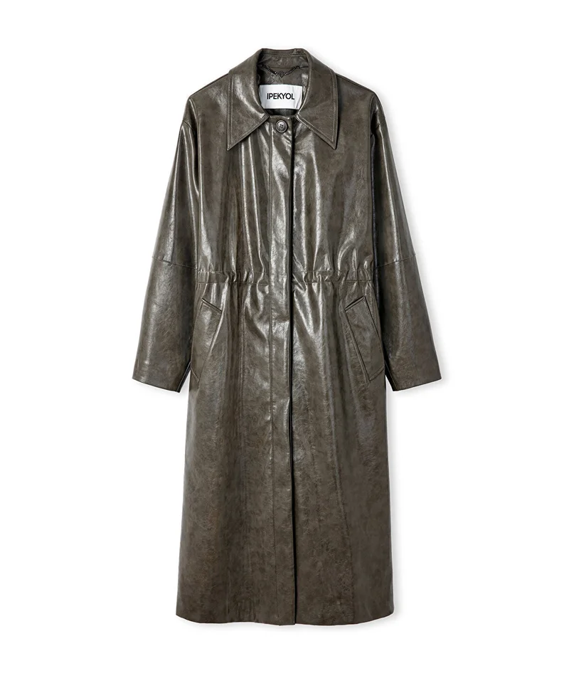 ابيكول Leather-Effect Coat