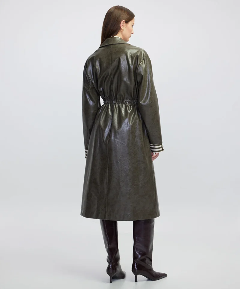 ابيكول Leather-Effect Coat