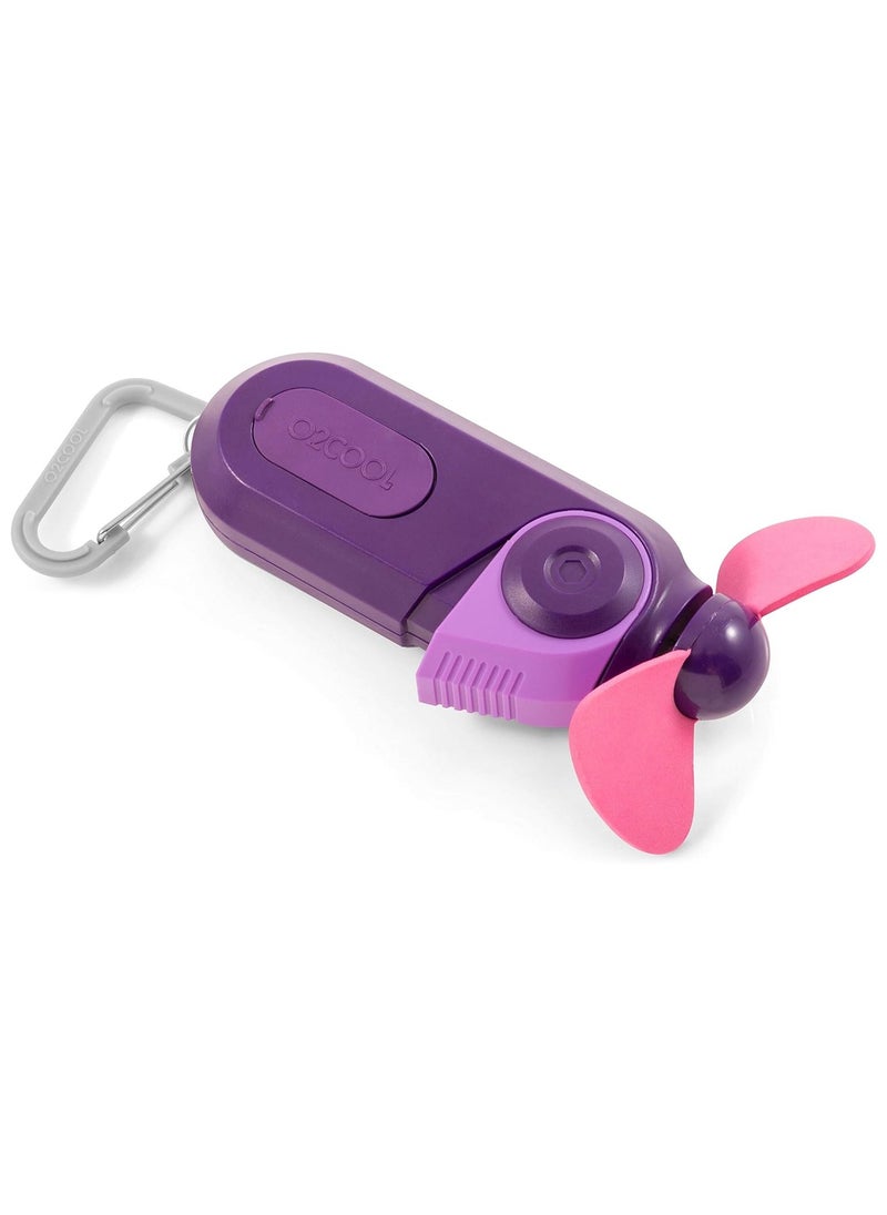 O2COOL Sport Carabiner Misting Fan Purple  - Image 1