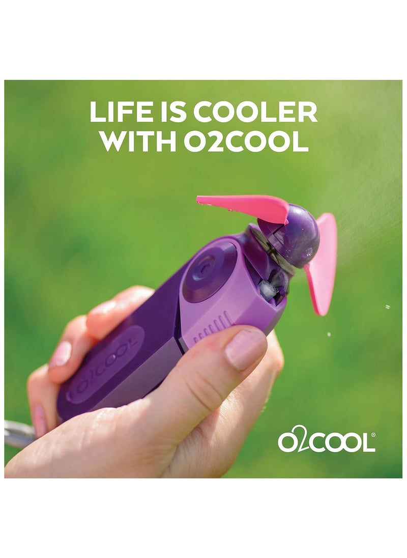 O2COOL Sport Carabiner Misting Fan Purple  - Image 4