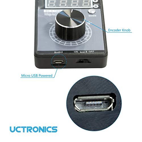 UCTRONICS DC ±10V 0/4-20mA Current Voltage Signal Generator, USB Power Supply Interface Analog Simulator for PLC and Panel Debugging, Device Testing, Frequency Converter, Flow Valve (Without Battery) - Image 4