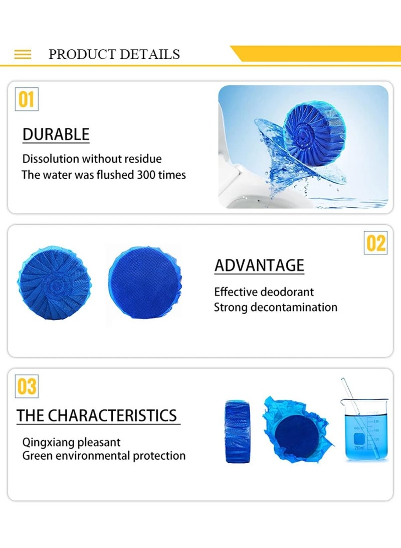 10 أقراص فوارة لتنظيف المرحاض تلقائيًا تزيل البقع والأوساخ من المرحاض - Image 5