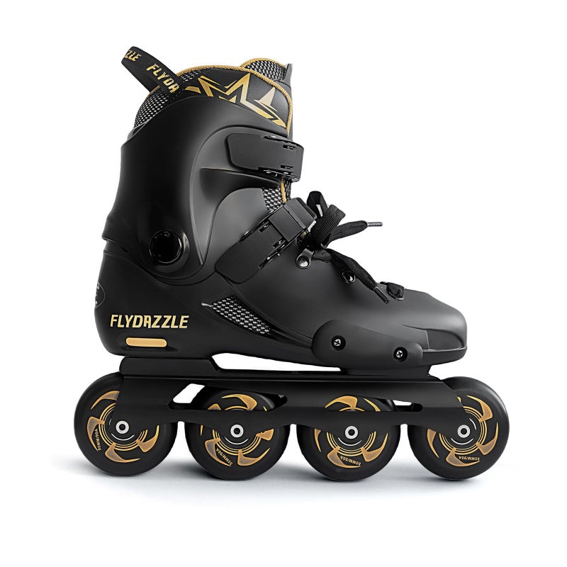 FLYDAZZLE Inline Skates for Men Urban - Freeride Slalom City Street Skating, Hard Boot ABEC-9 Bearing Ankle Support, Bonus Insoles Laces (US 9.5-10) - Image 1