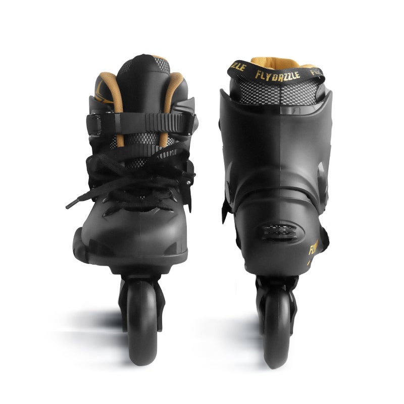 FLYDAZZLE Inline Skates for Men Urban - Freeride Slalom City Street Skating, Hard Boot ABEC-9 Bearing Ankle Support, Bonus Insoles Laces (US 9.5-10) - Image 3